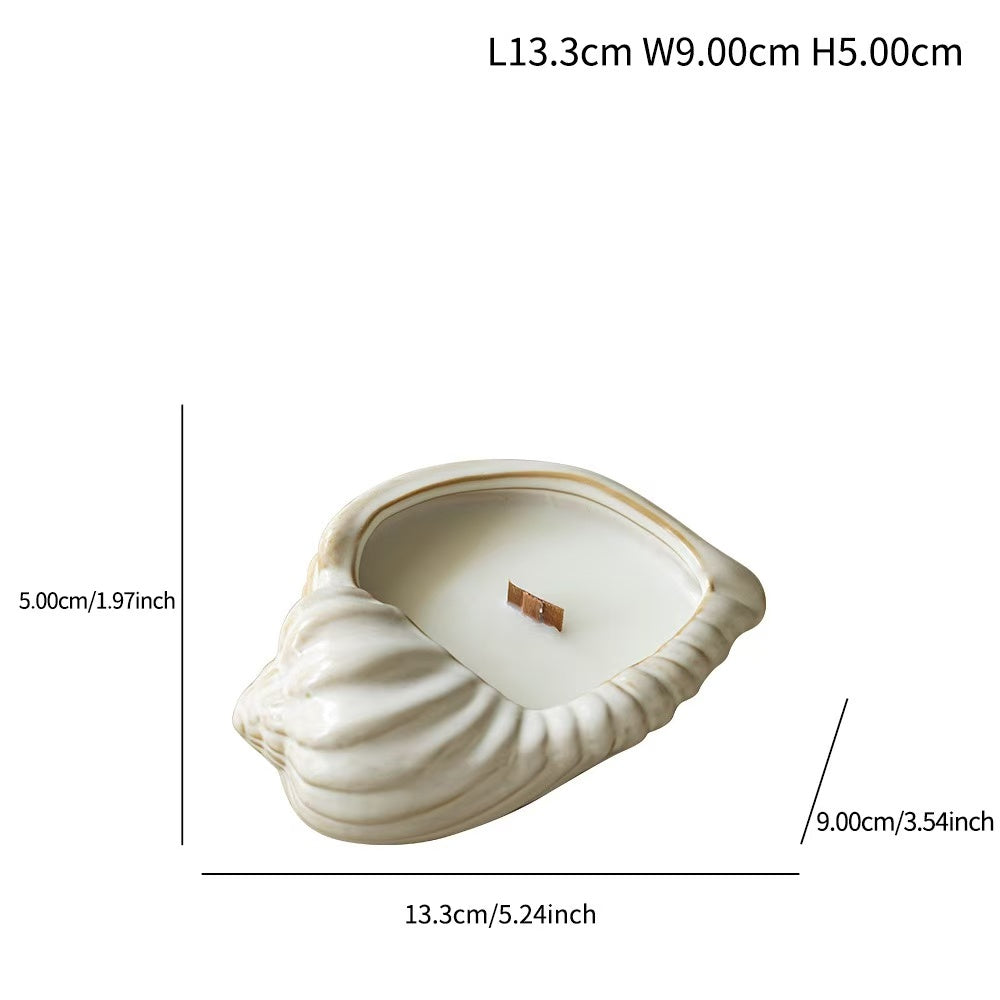 Ceramic Seashell Scented Candle