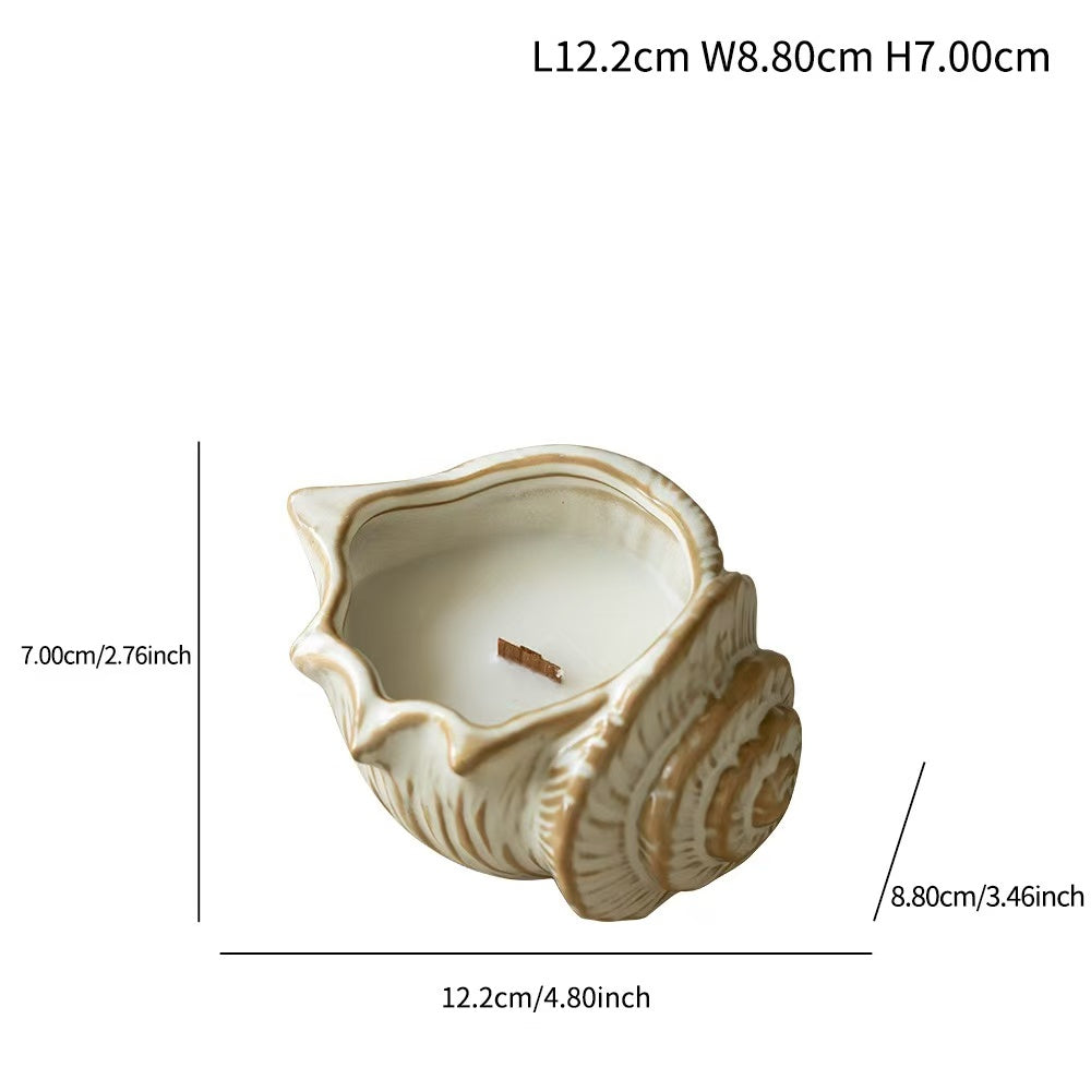 Ceramic Seashell Scented Candle